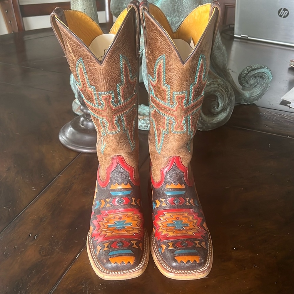 Tin Haul “South by SW” Leather cowboy western boots 6.5